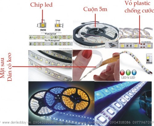 Led dây dán xe