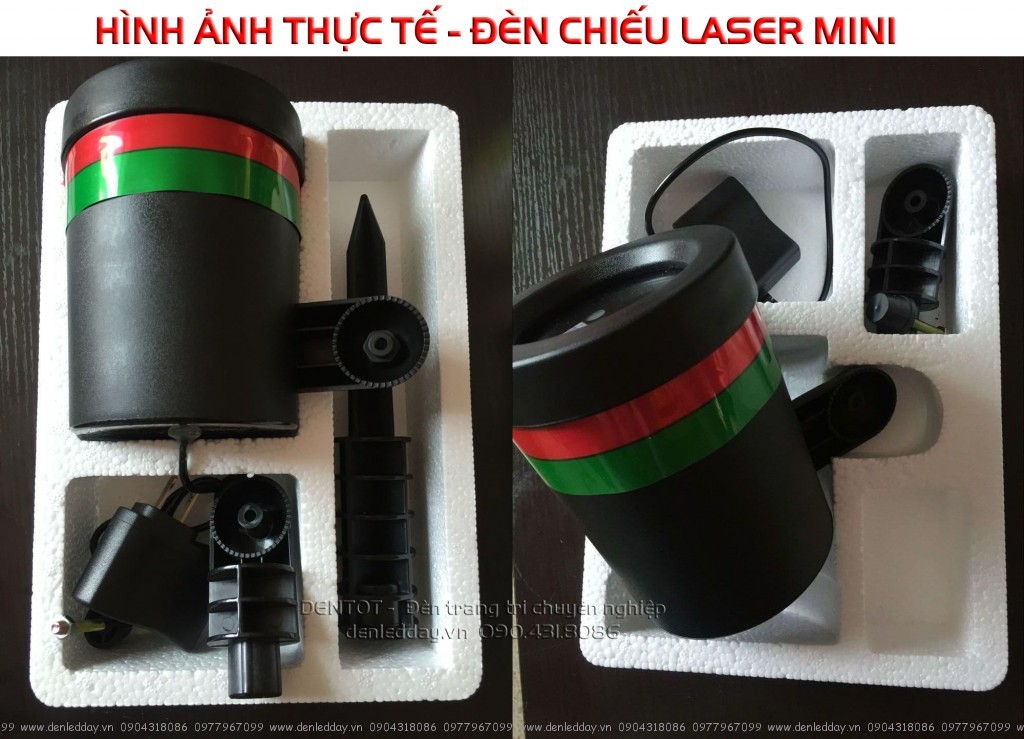 Mở hộp đèn chiếu laser mini