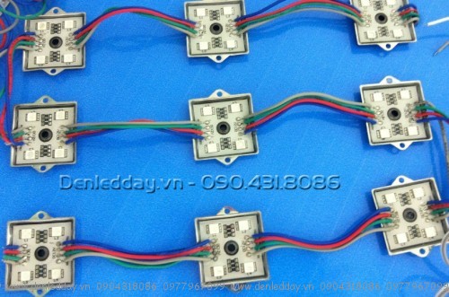 LED hắt module 7 màu vuông đế sắt 5050