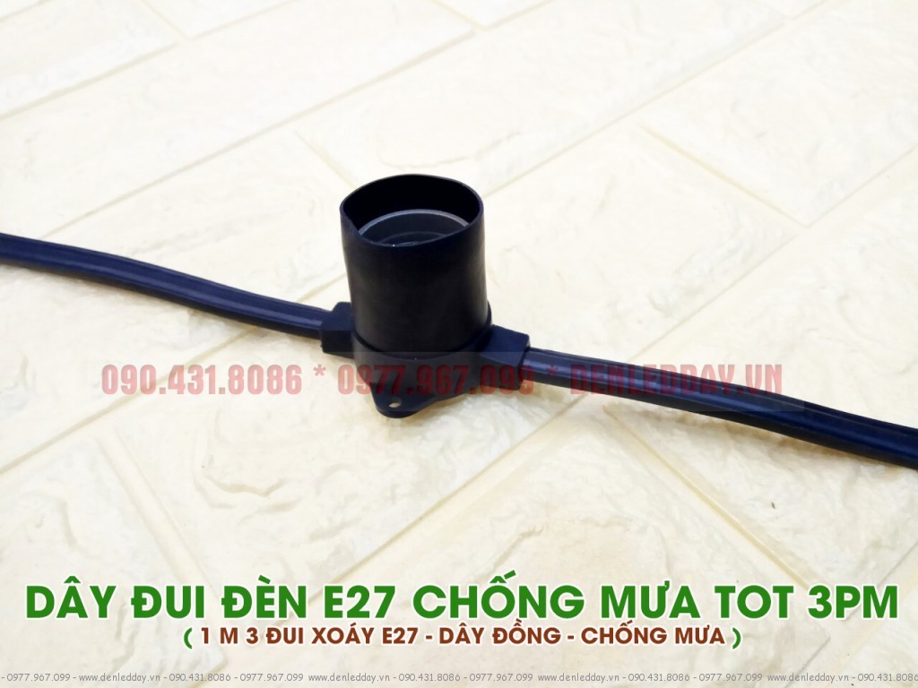 Dây đui đèn ngoài trời được bọc cao su chống mưa hiệu quả