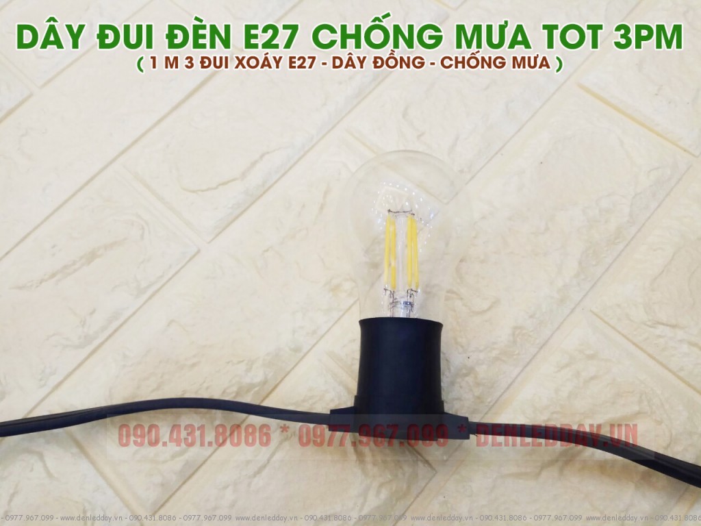 Bóng LED Sợi EDISON vỏ thủy tinh