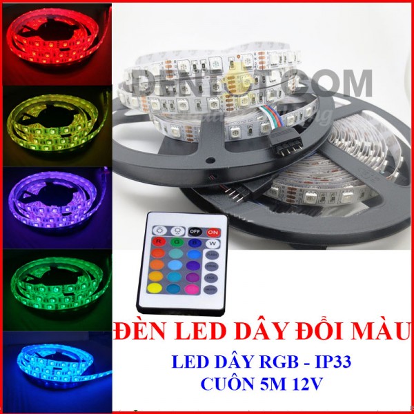 Đèn led dây 12V RGB đổi màu