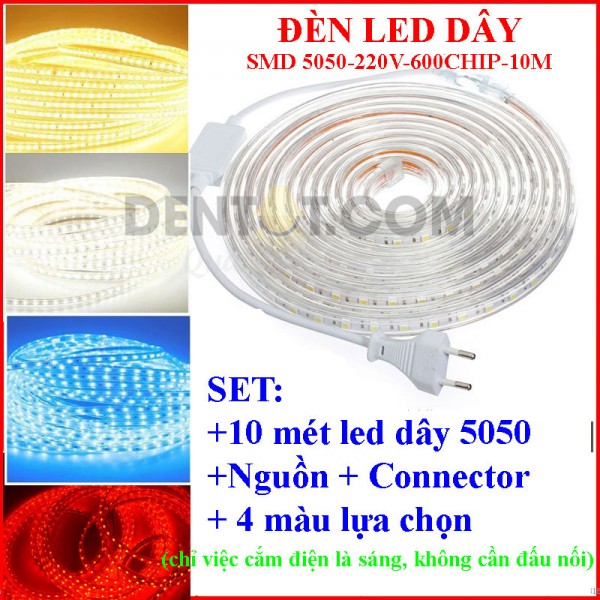 Đèn led dây 220V 10 mét