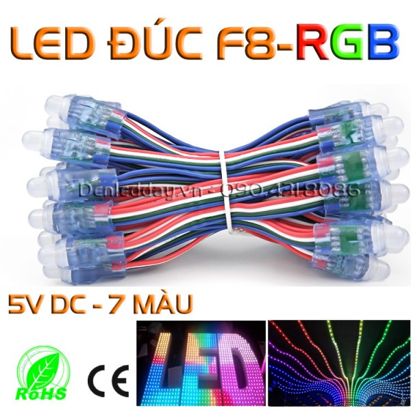 LED đúc RGB F8