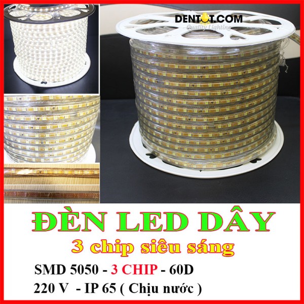 Đèn led dây siêu sáng 3 chíp SMD5050-3CHIP-60D