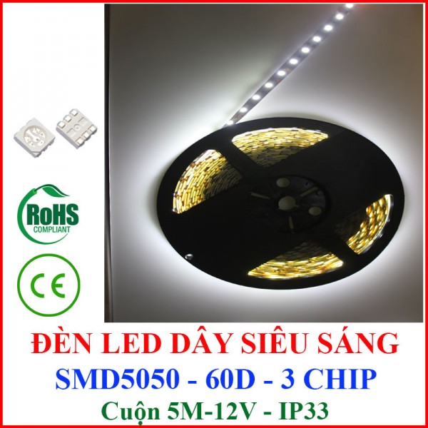 Đèn led dây siêu sáng 5050 3 chíp