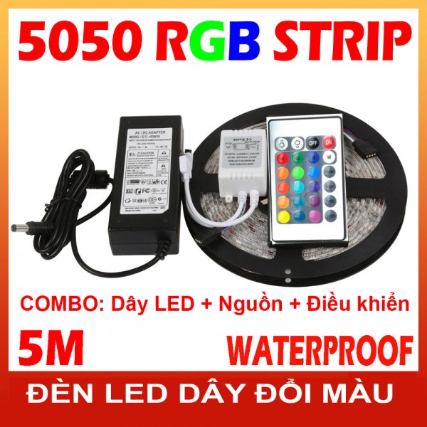 Combo Đèn led dây đổi màu 5050 RGB