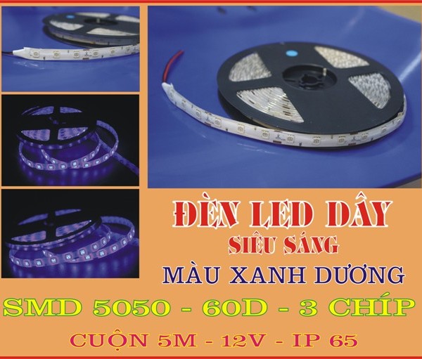 đèn led dây siêu sáng  màu xanh dương