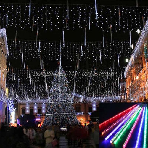 Đèn Sao Băng LED Bộ 8 cây trang trí Noel Tết