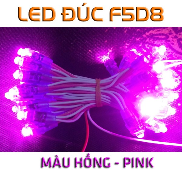 LED đúc F5 màu Hồng