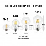 Bóng LED sợi G style tròn