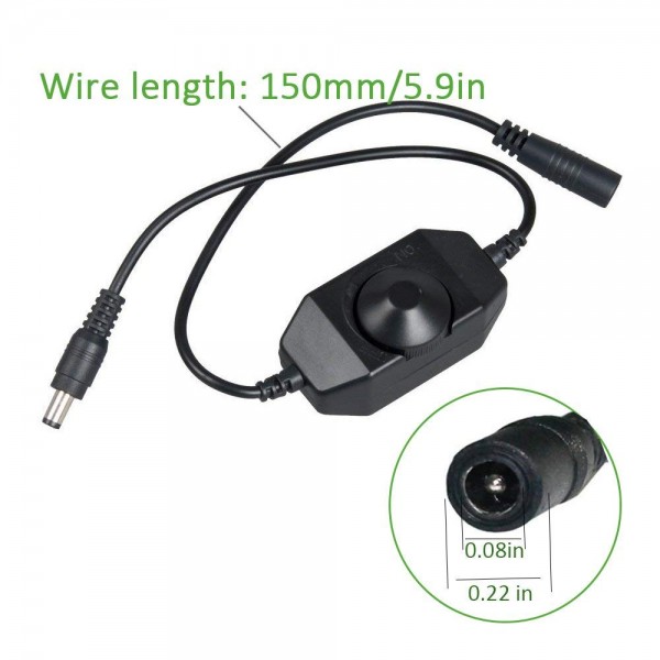 Dimmer LED 2A mini gắn sẵn giắc đực cái